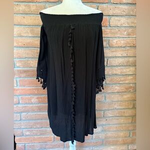 Black Off-Shoulder causal dress or cover up